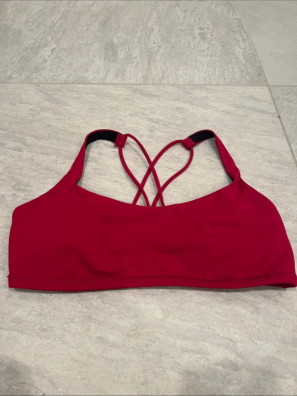 lululemon athletica Red Strappy Cross-Back Sports Bra